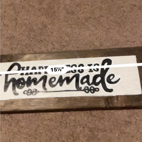 Rustic Brown and White Wall Art - Happiness is Homemade - Picture 3 of 3
